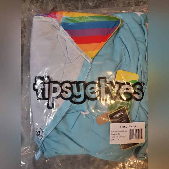 Tipsy Elves Funny Rainbows Men's Halloween Costume New In Package XL - Picture 3 of 4